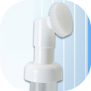 Plastic Foam Pump Dispenser Pump Soft Silicone Brush(04E)